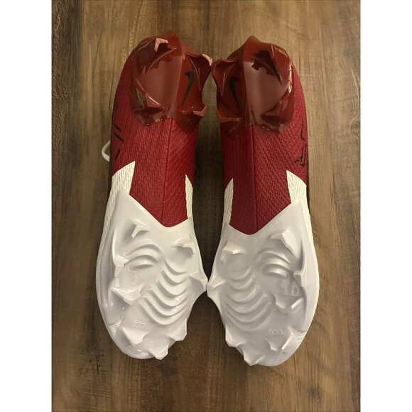 Nike Vapor Edge Speed 360 2 White Crimson Red Men Size 15 Football FQ4045-104 - Picture 5 of 6